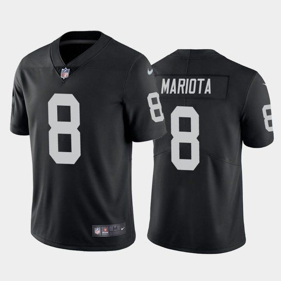 Men Oakland Raiders #8 Marcus Mariota Nike Black Limited NFL Jersey->oakland raiders->NFL Jersey